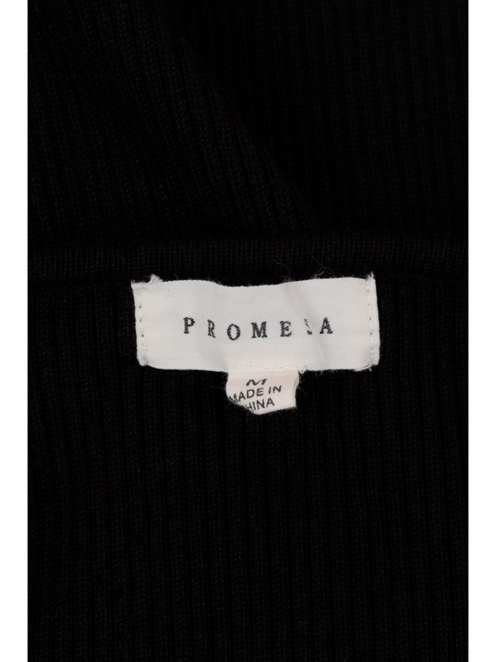 Sz M Promesa Sleek Black Ribbed Stretch Knit Cutout Long Sleeve Mini Dress NWT - Picture 5 of 8